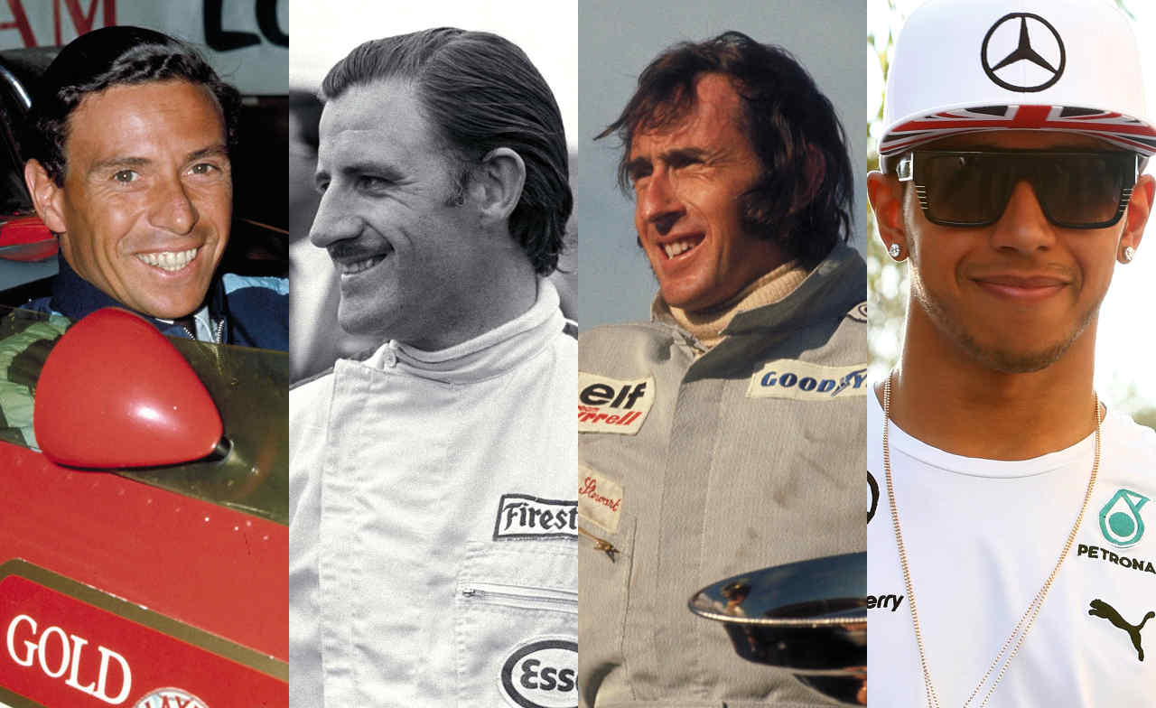 Jim Clark Graham Hill Jackie Stewart Lewis Hamilton