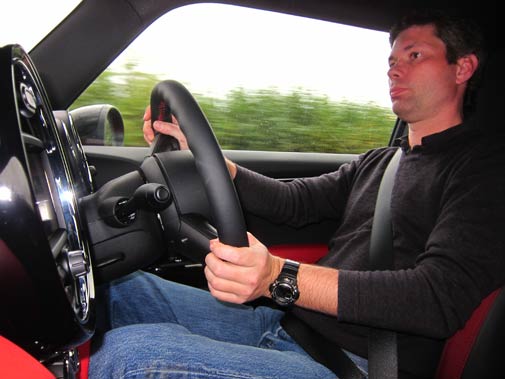 Andrew Noakes driving Mini