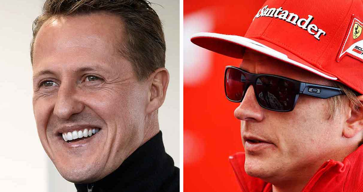 Michael Schumacher and Kimi Raikkonen